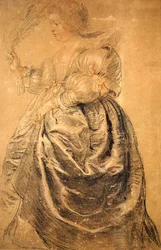 Frau mit einem Fächer